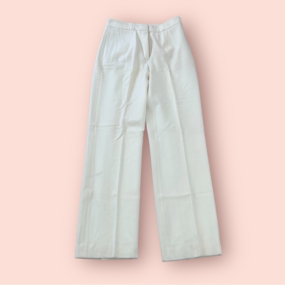 Chanel White Wide-Leg Trousers Sz. 38​​​